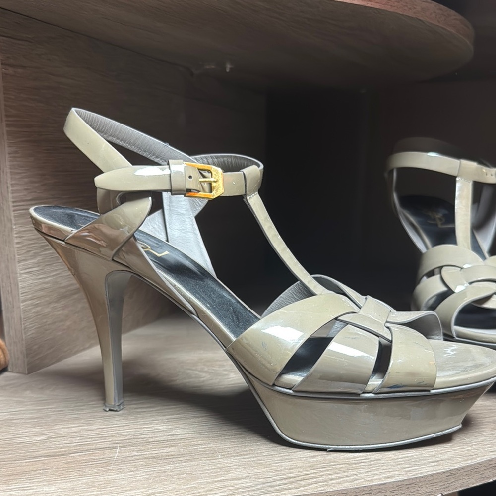 Elegant Beige Strappy Heels